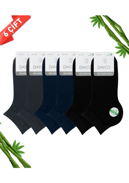 Dikişsiz Erkek Patik Bambu Çorap 6'lı Set - 10500-FLS fiyatları