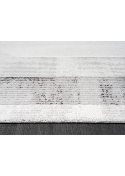 Dark DK014G Gri Halı Antrasit Geometrik Detaylı Akrilik Tozuaz Modern Salon Halısı Yatak Odası indirimleri