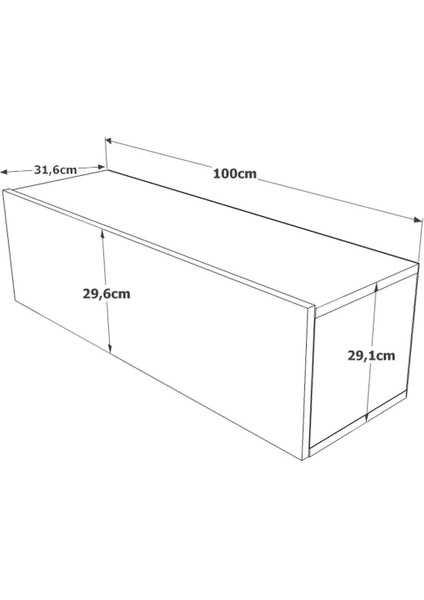 Aven Tv Ünitesi Tv Sehpası Kapaklı 100CM Çam-Antrasit AVE12-AA indirimleri