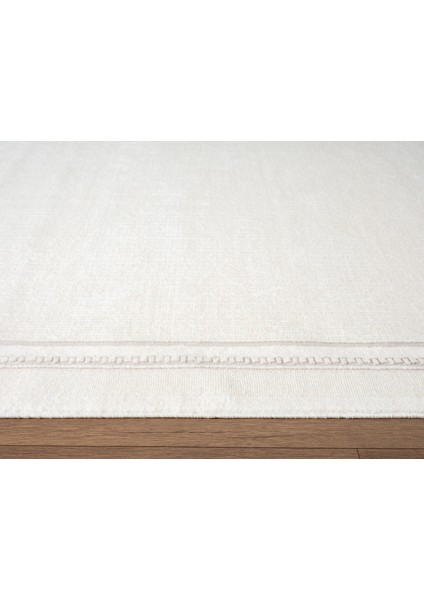 Fresco FC002W Beyaz Çerçeveli Halı Modern Desen 100 Tarak Viskon Parlak Yumuşak Ipek Serisi modelleri