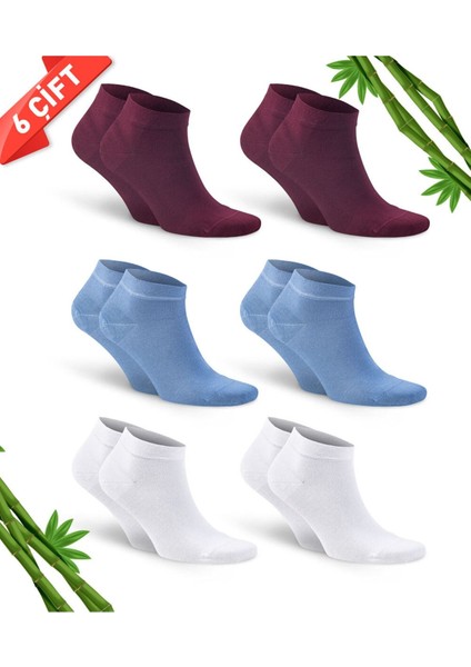 Premium Dikişsiz Erkek Bambu Patik Çorap 6'lı Set - 10500-BBM