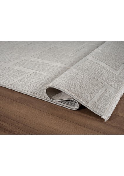 Sümer SM015G Gri Rengi Halı Çizgi Desenli Dekoratif Modern Antialerjik Salon Mutfak Halısı modelleri