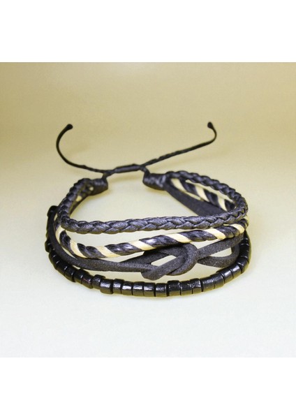 Siyah Gemici Düğümlü El Yapımı Bileklik – Ayarlanabilir Asansör Bağlı Unisex Tasarım fiyatları