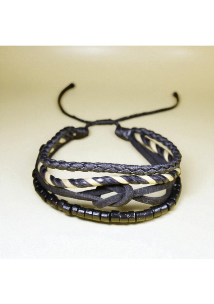 Siyah Gemici Düğümlü El Yapımı Bileklik – Ayarlanabilir Asansör Bağlı Unisex Tasarım modelleri