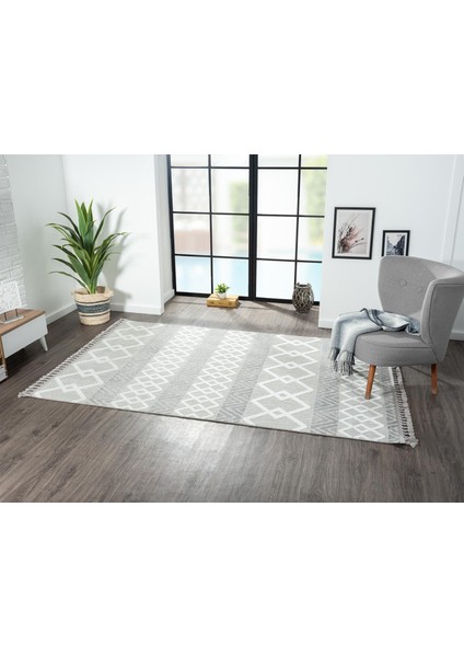 Sümer SM003A Gri Halı Iskandinav Desen Dekoratif Modern Tozuyok Antialerjik Salon Halısı Koridor fiyatları