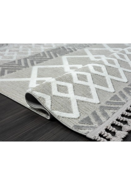 Sümer SM003A Gri Halı Iskandinav Desen Dekoratif Modern Tozuyok Antialerjik Salon Halısı Koridor fırsatları