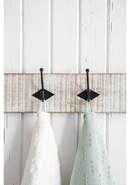 Krem ve Mint Renkli 2'li Mutfak Havlusu Seti, Şık ve Pratik Kullanım Sağlar.