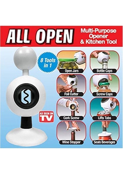 Pratik ve Çok Fonksiyonlu Konserve Açacağı, 8 Fonksiyonlu, Dayanıklı ve Şık Tasarım indirimleri