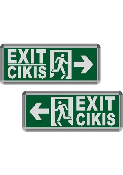 Opto 3W Çıkış-Exit LED Armatür - 2 Adet (Sağ-Sol) Hs 4600