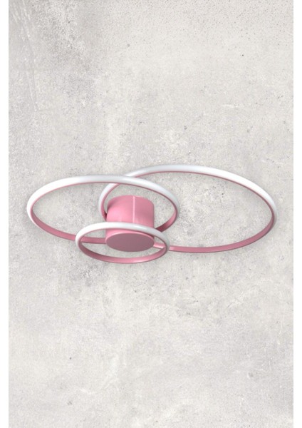 Modern Pembe Renkli Ledli 3 Lü Avize, Salon ve Çocuk Odası Için Şık Aydınlatma modelleri