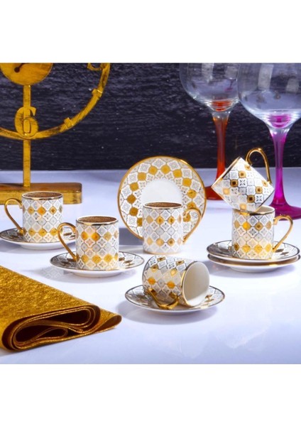 6'lı Beyaz Fincan Takımı, Şık ve Zarif Tasarım