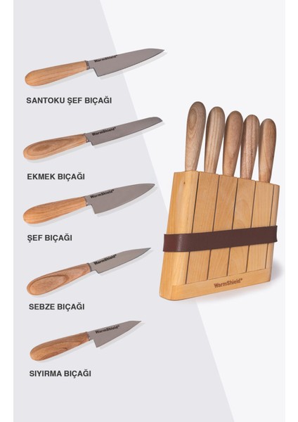 6 Parça Paslanmaz Çelik Bıçak Seti, Şık ve Dayanıklı Mutfak Gereci modelleri