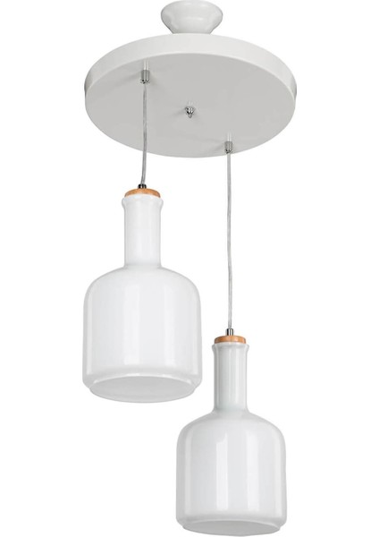 Modern 2'li Beyaz Avize, Şık ve Zarif Aydınlatma Seçeneği modelleri