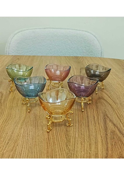 6'lı Renkli Mini Lokumluk ve Şekerlik Seti, Şık ve Kullanışlı Kase Grubu