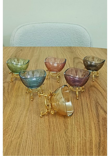 6'lı Renkli Mini Lokumluk ve Şekerlik Seti, Şık ve Kullanışlı Kase Grubu fırsatları