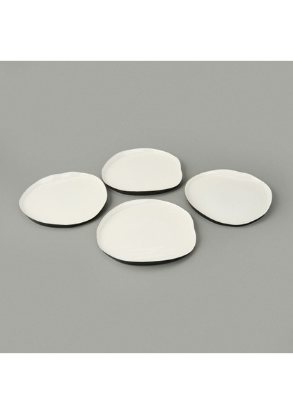 Gri 4'lü 21 cm Pasta Tabağı Seti, Şık ve Dayanıklı Mutfak Gereçleri