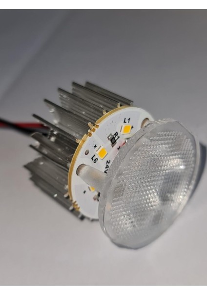 10'lu Paket Dekoratif Yuvarlak Tente Içi (Kasasız) LED Armatür 12V Gün Işığı 3000K