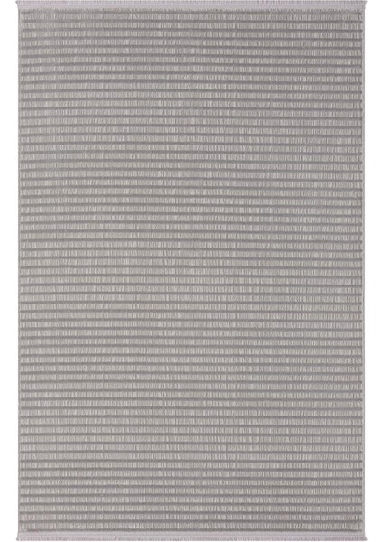 Sümer SM008G Gri Antrasit Çizgi Desen Halı Dekoratif Modern Tozuyok Antialerjik Salon Halısı Koridor