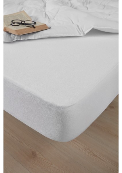 Beyaz Pamuklu Esnek Yatak Alezi, Konforlu Uyku Için Ideal Seçim