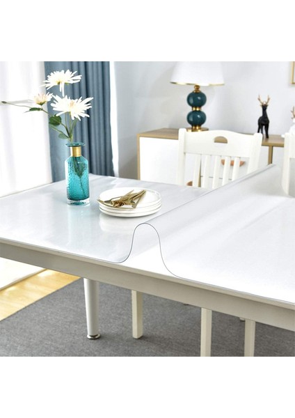 Şeffaf 1,7mm 80X140 cm Kalın Pvc Kaymaz Masa Örtüsü fiyatları
