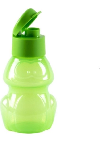 Yeşil 310ML Çocuk Şişe, Pratik Kapaklı Suluk, Eğlenceli Tasarım