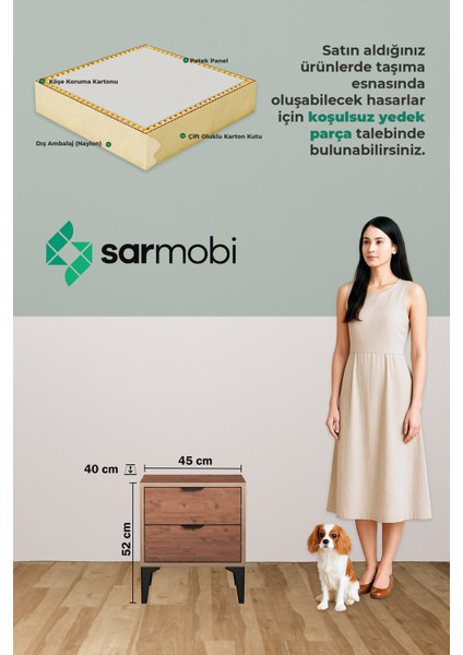 Arden 2 Çekmeceli Komodin