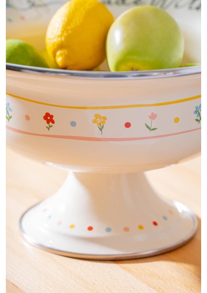 Çok Renkli Emaye Ayaklı Meyvelik 28 Cm, Şık ve Renkli Ev Dekorasyonu indirimleri