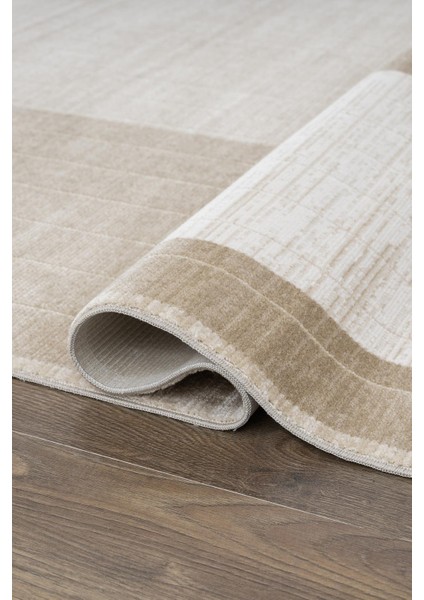 Merit MR008A Krem Halı Vizon Geometrik Desenli Ince Yumuşak Akrilik Modern Salon Oturma Odası Halısı modelleri