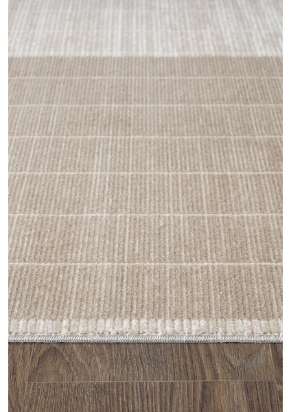 Merit MR008A Krem Halı Vizon Geometrik Desenli Ince Yumuşak Akrilik Modern Salon Oturma Odası Halısı fırsatları