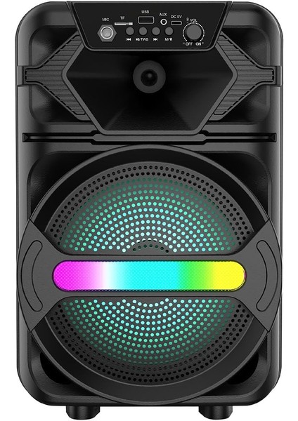 20W 2400 Mah Mikrofonlu LED Işıklı Taşınabilir Bluetooth Hoparlör BTS-410