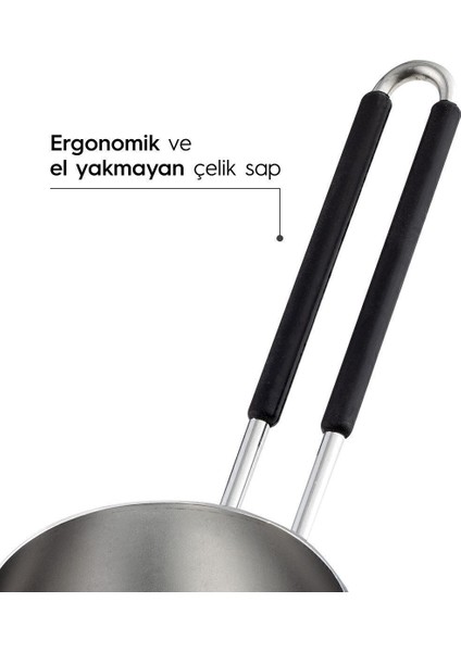 Şık 4 Parça Paslanmaz Çelik Cezve Seti, Dayanıklı ve Modern Tasarım indirimleri