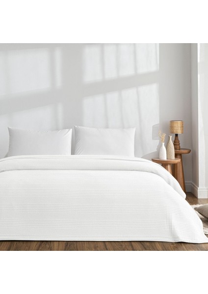 Pamuklu Tek Kişilik Pike, Beyaz, Yumuşak ve Rahat Uyku Için Ideal