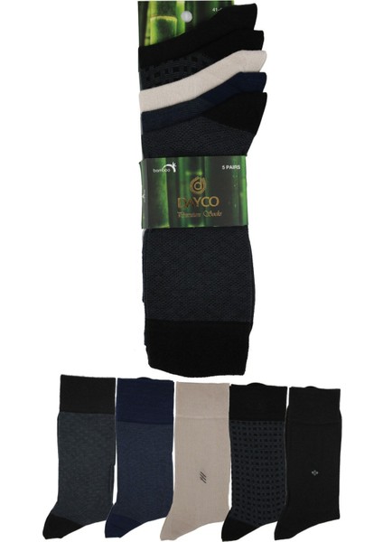 Yazlık Soket Erkek Bambu Çorap 5'li Renkli Set