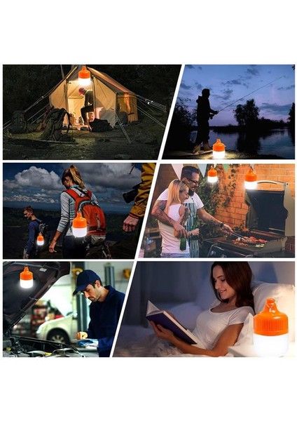 Ledx LN-OR100G 100 Watt Type-C Şarjlı Taşınabilir Asma Kancalı Kamp Çadır Lambası 6500K 1200MAH 3 Modlu Abs Malzeme fiyatları