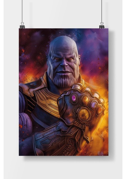 Çok Renkli Thanos Film Posteri, Çerçevesiz, Duvar Dekorasyonu, Hediye Seçeneği