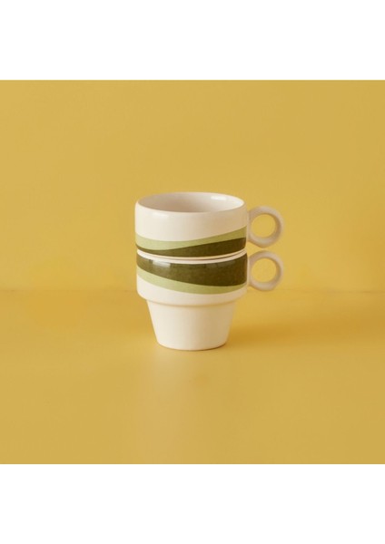 Yeşil 2'li Kahve Seti, 105 Cc, Şık ve Kullanışlı Tasarım