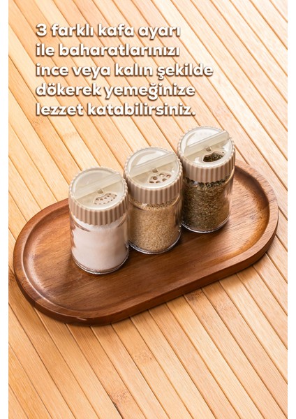 12'li Cam Döner Kapaklı Baharatlık Seti, Saklama Kabı Etiketli (105 Ml) fiyatları