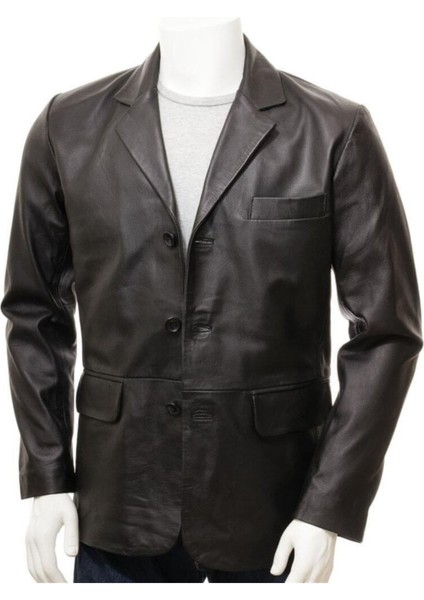 Hakiki Deri Siyah Erkek Deri Blazer: Leskovac fiyatları