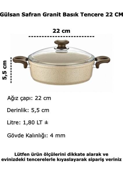 Bej Granit Tencere 22 Cm, Dayanıklı ve Şık Mutfak Gereci fiyatları
