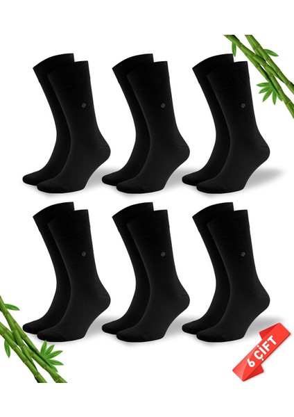Siyah Renk Soket Yazlık Erkek Bambu Çorap 6'lı Set 38-40 fiyatları