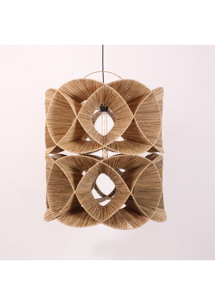 Mylamp Oklid Doğal Rafya 63X65/75 cm Katlı Aydınlatma