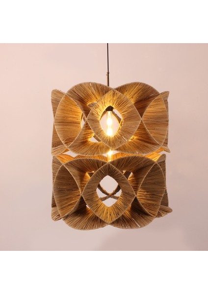 Mylamp Oklid Doğal Rafya 63X65/75 cm Katlı Aydınlatma indirimleri
