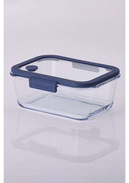 1200 ml Mavi Vakumlu Cam Saklama Kabı, Sağlıklı ve Şık Mutfak Gereci