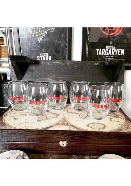 Turuncu 6'lı Kokteyl Bardakları, Şık ve Dayanıklı Içecek Sunumu Için Ideal
