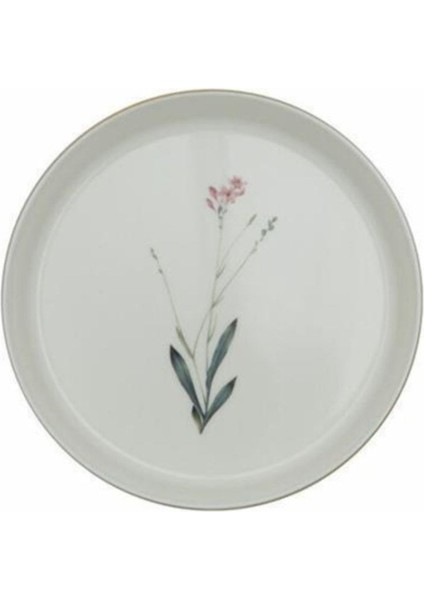 Turuncu Çukur Tabak, Botanical Desen, 19 Cm, Şık ve Zarif Tasarım
