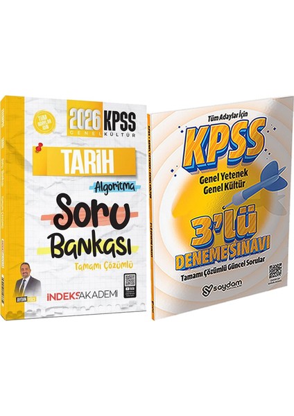 2026 Kpss Genel Yetenek Genel Kültür Tarih Algoritma Soru - 3 Deneme