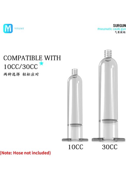 Youme P1030 Pnömatik Şarjlı Jel Tabancası 10CC ve 30CC fırsatları