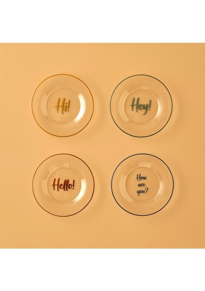 Çok Renkli 4'lü Pasta Tabağı Seti, 19 Cm, Şık ve Renkli Sunumlar Için Mükemmel fiyatları