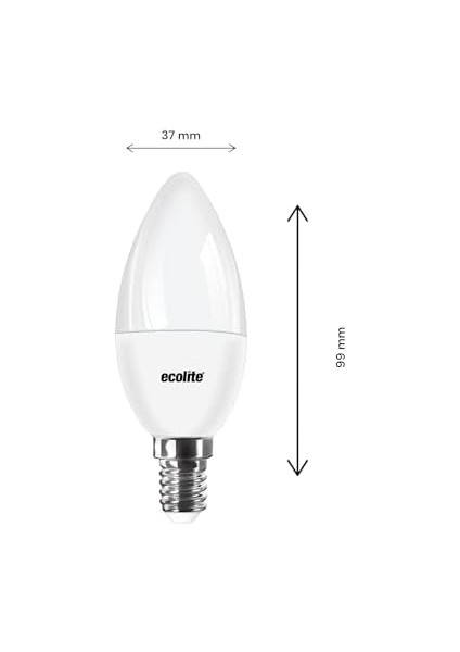 8.5W LED Mum Ampul - E14 Duy, 810 Lümen, 3000K Sarı Işık, 60W Eşdeğer, 3 Lü Paket, Opal Dekoratif Ampul, Dimmer Uyumlu Değil,%86 Enerji Tasarrufu, 99X37 mm (Sarı) fiyatları