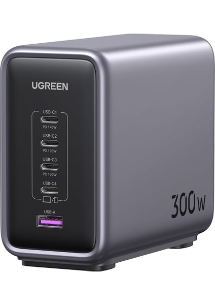 Nexode 300 W USB C Gan Şarj Cihazı, Pd3.1 Tek Bağlantı Noktalı 140 W, Çoklu Şarj Cihazı, 5 Bağlantı Noktalı, MacBook iPad iPhone Galaxy Pixel Steam Deck Kablo 240 W 1,5 M